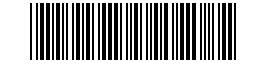 Encoding "ABC123" with CODE 39, hiding the text.